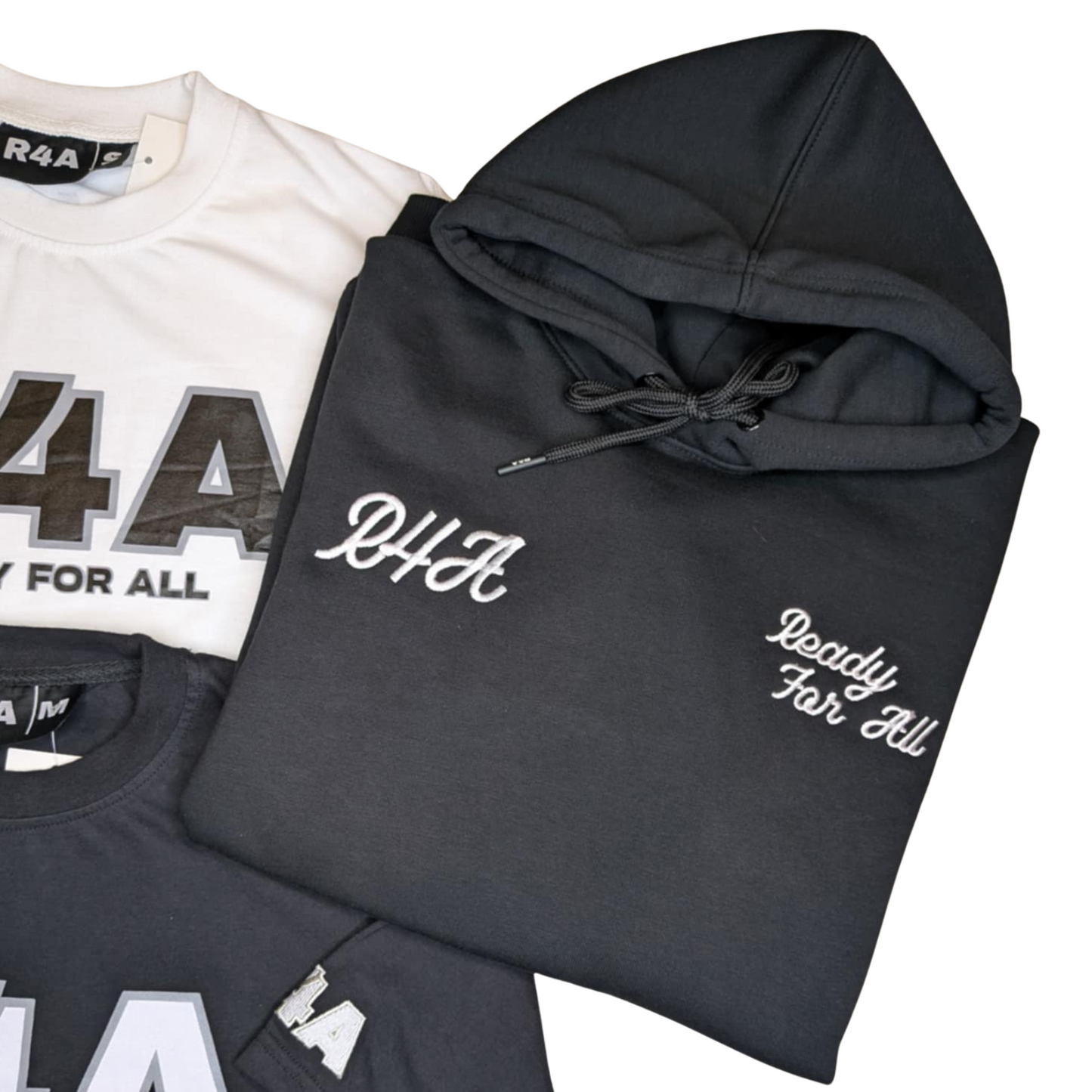 R4A FIRST DROP HOODIE BLACK/WHITE