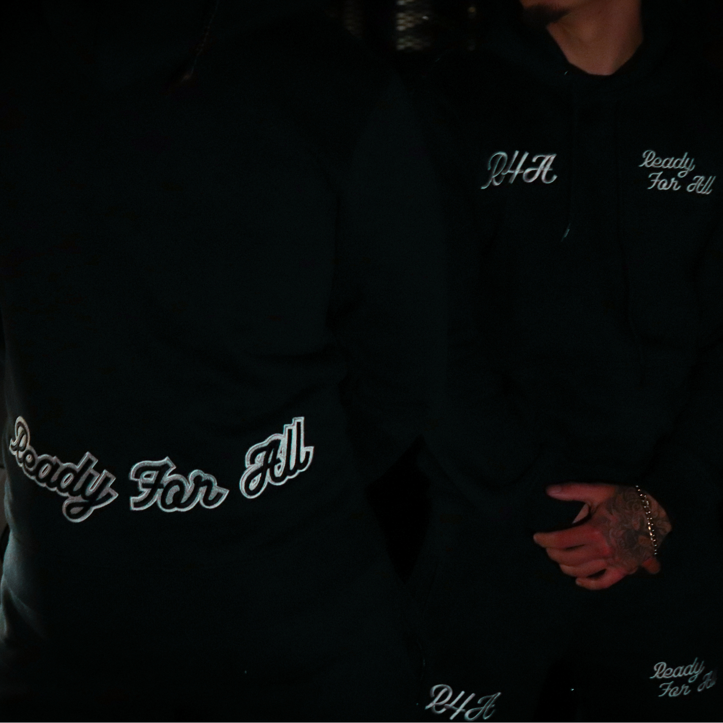 R4A FIRST DROP HOODIE BLACK/WHITE