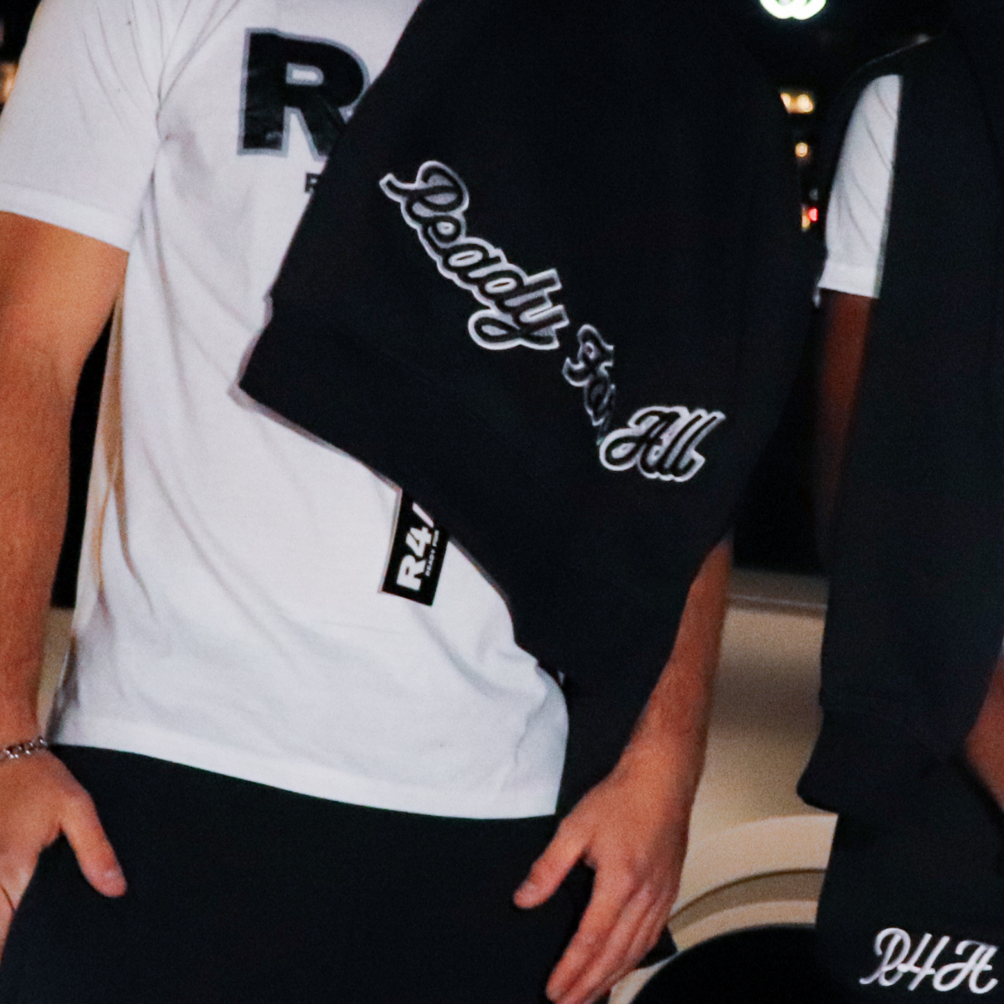 R4A FIRST DROP HOODIE BLACK/WHITE