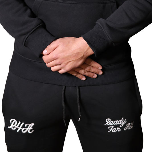 R4A FIRST DROP TRACKSUIT PANTS BLACK/WHITE